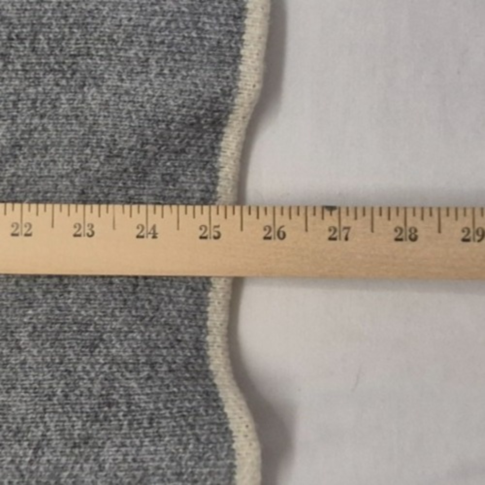 Zara women's Grey high neck pullover tight knit sweater off white‎ detail sz. LG - Picture 12 of 14